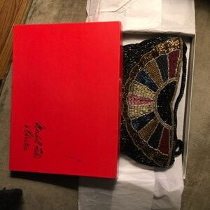 Glass beaded evening bag.
